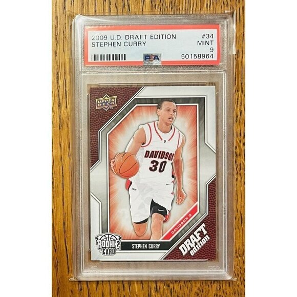 2009 UD Draft Edition Stephen Curry RC Rookie PSA 9 Mint Warriors - Picture 1 of 2